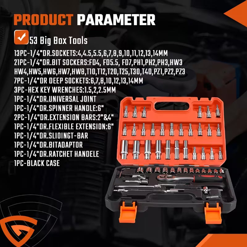 Professional Tool Kit 44/46/53/1000pcs • Multi-Functional Toolbox • Compact For Home & Automotive Repair • Great For DIYers & Experts • Ideal Gift For Men, Dads & Friends • Local Delivery