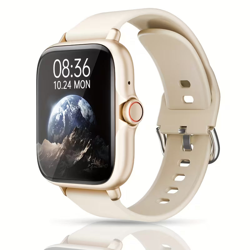 Smart Watch, 1.83" Full Touch Screen Display with Message, Answer Make Call Smartwatch, Sports Pedometer, Information Alerts, for Iphone/Android Phones, Smartbands Fitness Watch for Women/Men Friend Gift, Birthday Gift