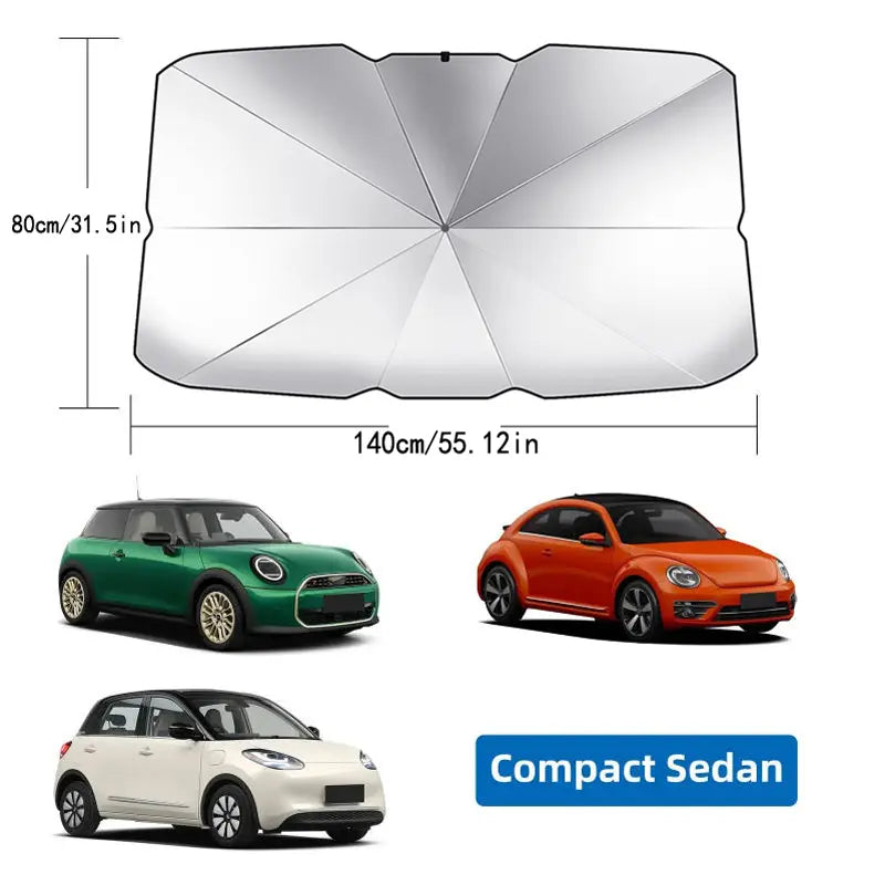 Portable car sunshade, windshield sunshade, foldable windshield sunshade, car exterior accessories, daily car windshield cooling umbrella