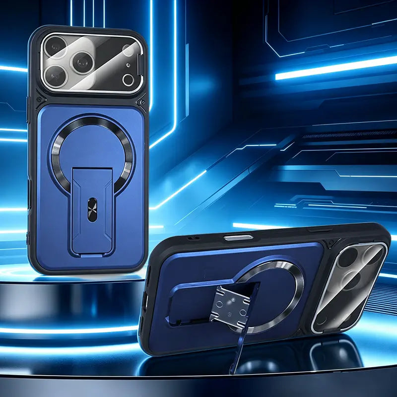 Multifunctional Lens Protection Case with Invisible Stand & Camera Protection for iPhone