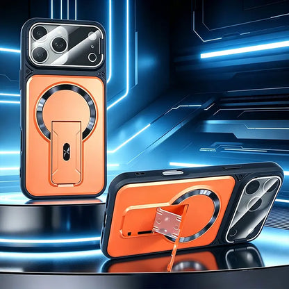 Multifunctional Lens Protection Case with Invisible Stand & Camera Protection for iPhone