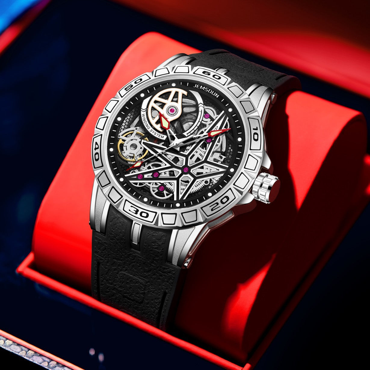 Men’s Large Dial Mechanical Style Watch – Luminous Quartz Fashion Timepiece