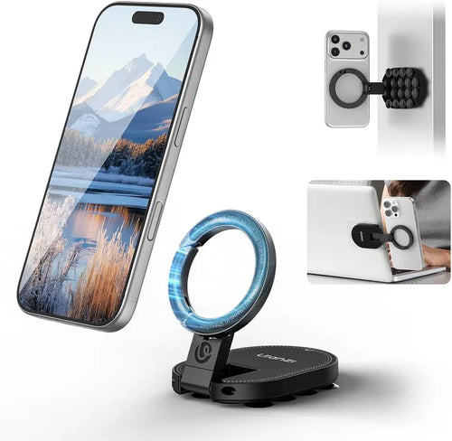 Ulanzi MA39 MagLock Suction Cup Phone Mount Desktop Stand for iPhone 17 16 15 14 with Suction Bottom for Wall Glass