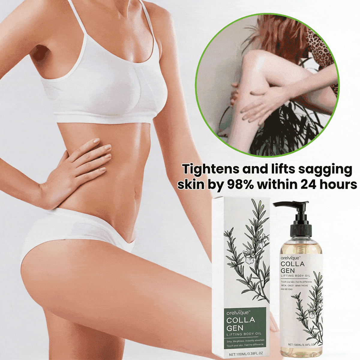 Orelvique™ Collagen Oil | Tightens and lifts sagging skin by 98% within 24 hours