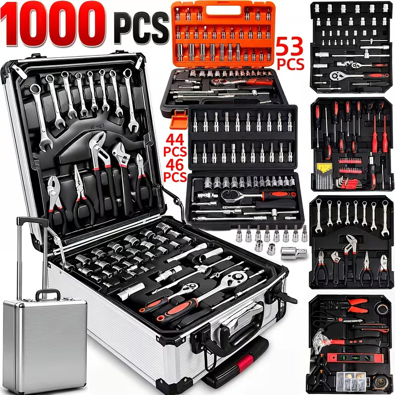 Professional Tool Kit 44/46/53/1000pcs • Multi-Functional Toolbox • Compact For Home & Automotive Repair • Great For DIYers & Experts • Ideal Gift For Men, Dads & Friends • Local Delivery