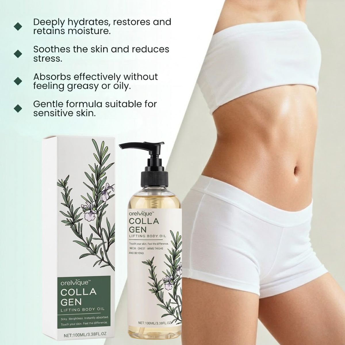Orelvique™ Collagen Oil | Tightens and lifts sagging skin by 98% within 24 hours