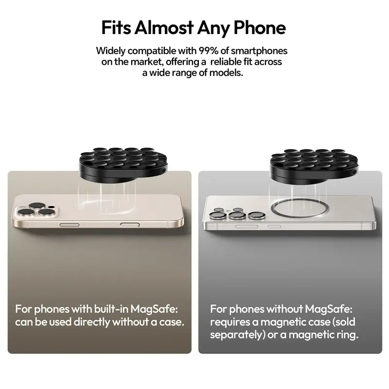 Ulanzi MA39 MagLock Suction Cup Phone Mount Desktop Stand for iPhone 17 16 15 14 with Suction Bottom for Wall Glass