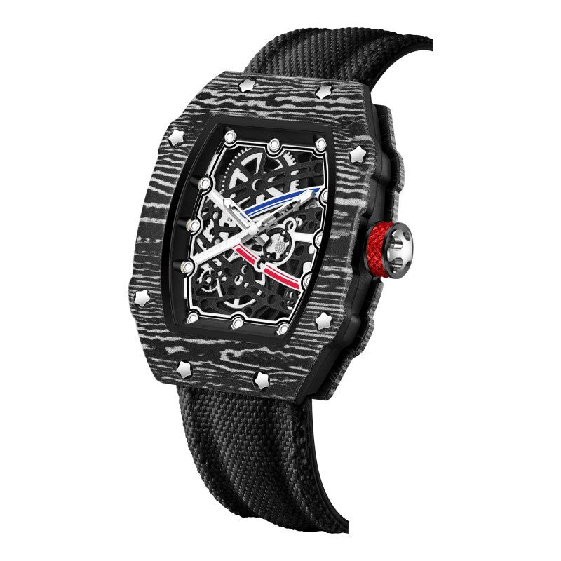 Men’s Ultra-Thin Barrel Watch with Nylon Strap – Minimalist Quartz Timepiece