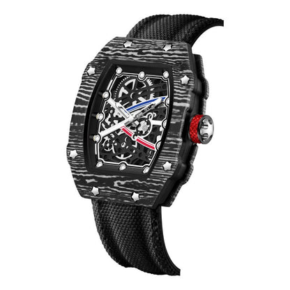 Men’s Ultra-Thin Barrel Watch with Nylon Strap – Minimalist Quartz Timepiece