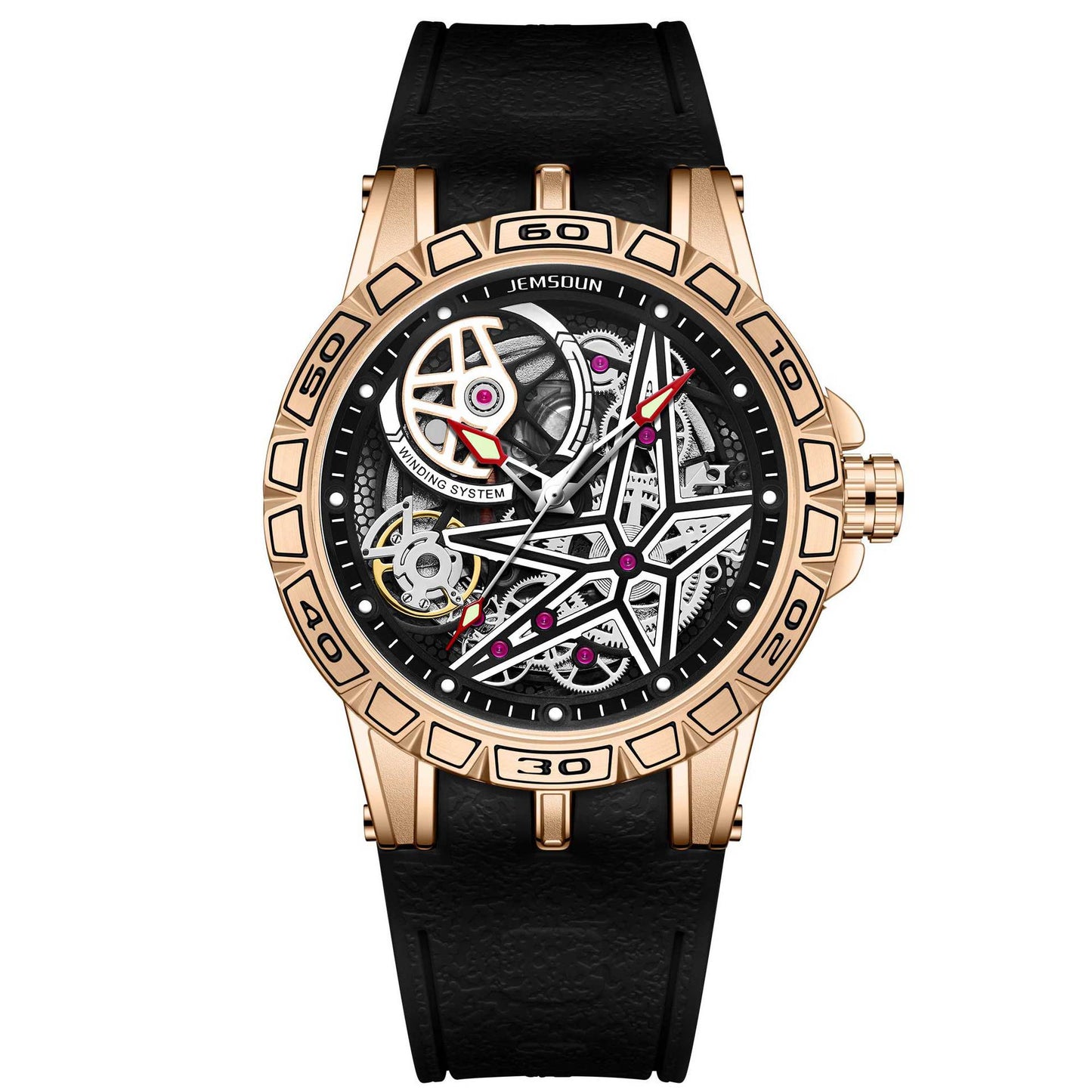 Men’s Large Dial Mechanical Style Watch – Luminous Quartz Fashion Timepiece