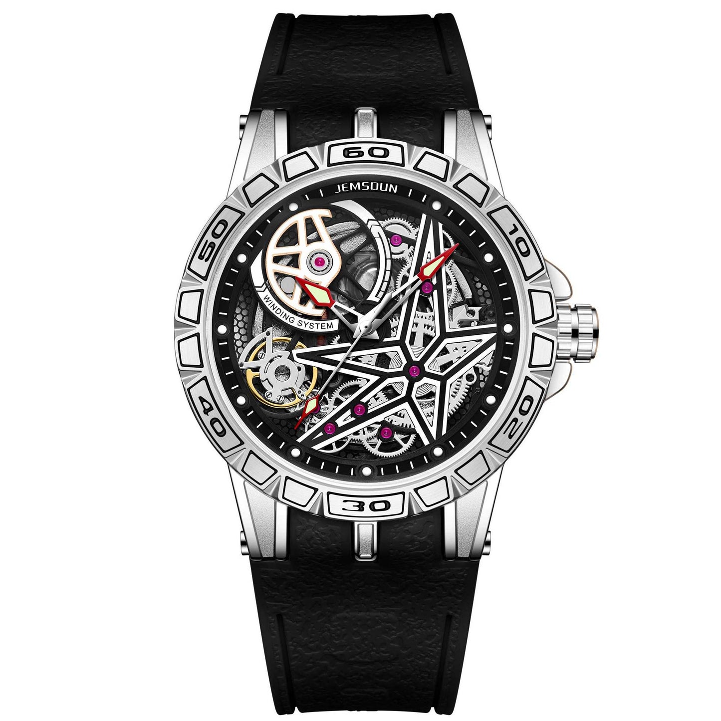 Men’s Large Dial Mechanical Style Watch – Luminous Quartz Fashion Timepiece