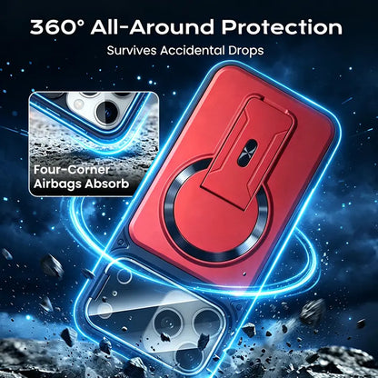Multifunctional Lens Protection Case with Invisible Stand & Camera Protection for iPhone
