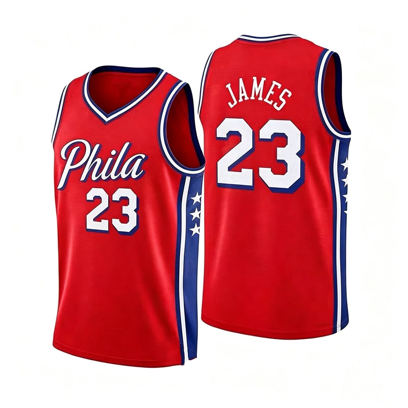 Unisex Basketball #23 James Philadelphia Team Swingman Jersey - Icon Edition - Royal