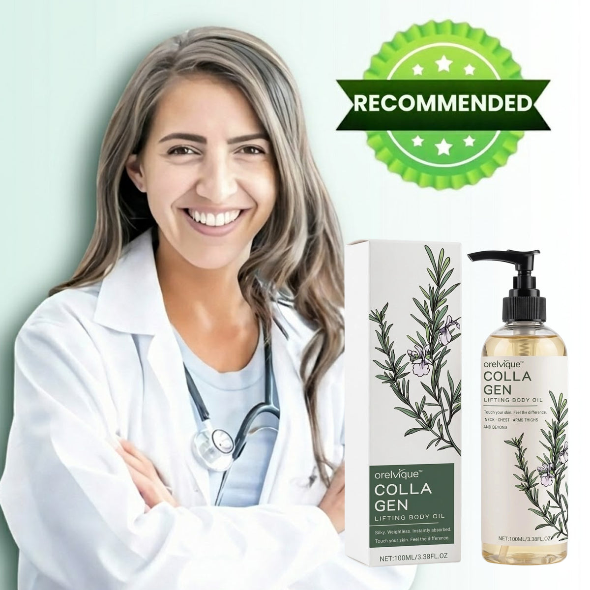 Orelvique™ Collagen Oil | Tightens and lifts sagging skin by 98% within 24 hours