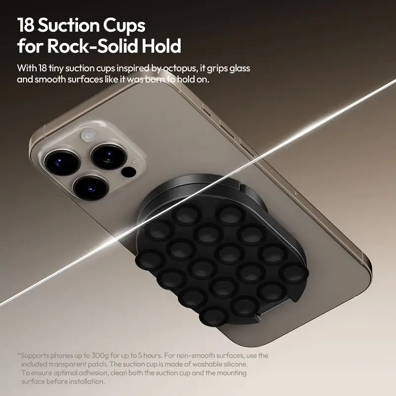 Ulanzi MA39 MagLock Suction Cup Phone Mount Desktop Stand for iPhone 17 16 15 14 with Suction Bottom for Wall Glass