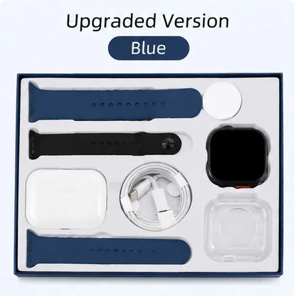 X90 Wearable Device Kit with Bluetooth Earbuds, Magnetic Charger, Type-C Cable & Protective Case