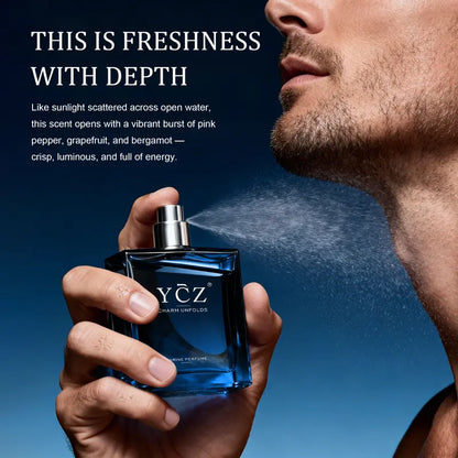 [YCZ] Midnight Marine Eau de Parfum 1.7oz | Aromatic Marine Fragrance for Men, Magnetic & Sensual, Long-Lasting for Dates and Everyday Wear, Inspired by the Effortless Attraction That Naturally Draws People Closer