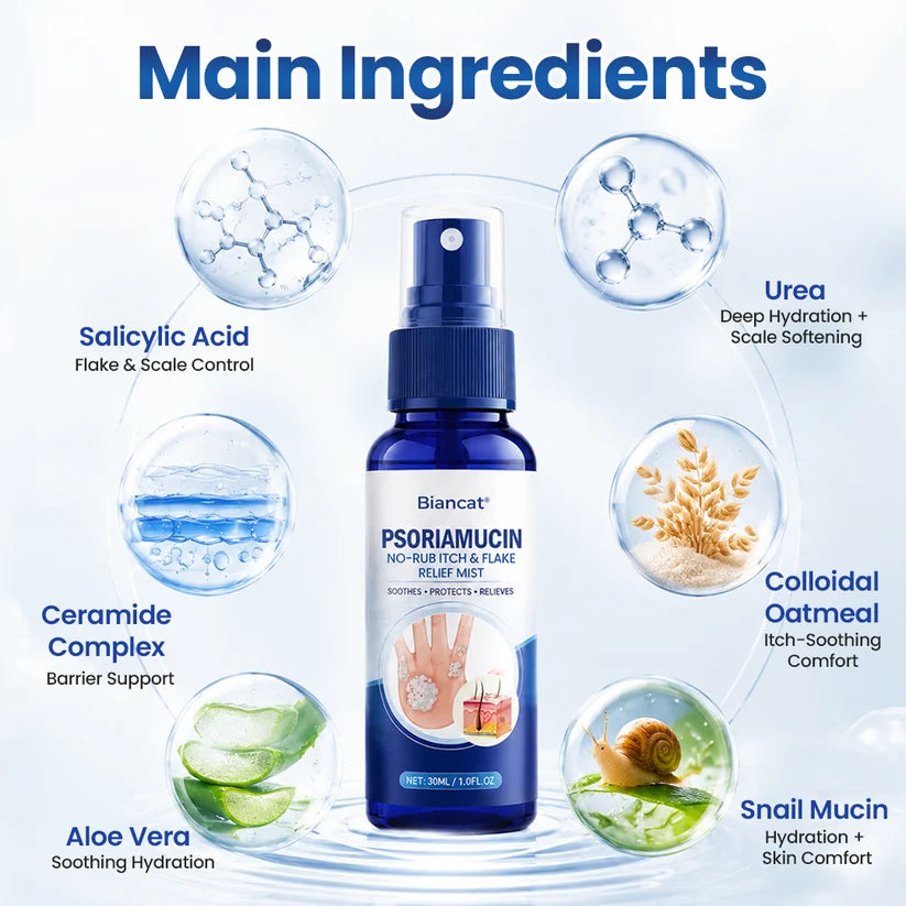 Biancat® PsoriaMucin No-Rub Itch & Flake Relief Mist