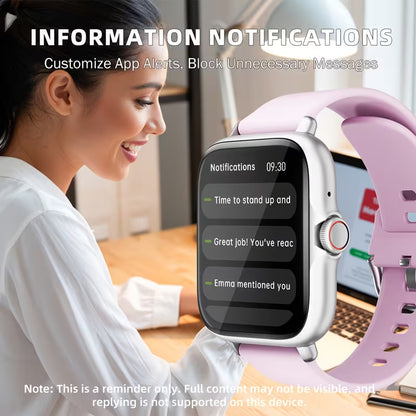 Smart Watch, 1.83" Full Touch Screen Display with Message, Answer Make Call Smartwatch, Sports Pedometer, Information Alerts, for Iphone/Android Phones, Smartbands Fitness Watch for Women/Men Friend Gift, Birthday Gift
