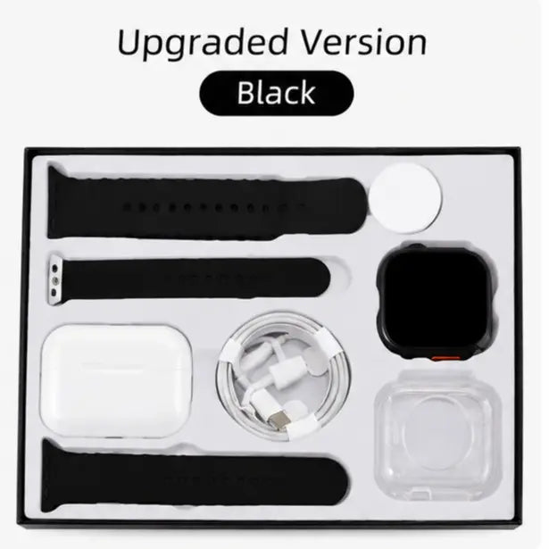 X90 Wearable Device Kit with Bluetooth Earbuds, Magnetic Charger, Type-C Cable & Protective Case