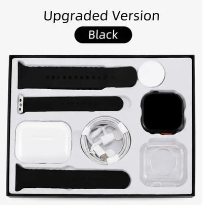 X90 Wearable Device Kit with Bluetooth Earbuds, Magnetic Charger, Type-C Cable & Protective Case