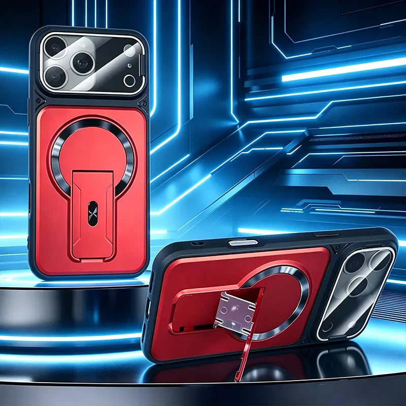 Multifunctional Lens Protection Case with Invisible Stand & Camera Protection for iPhone