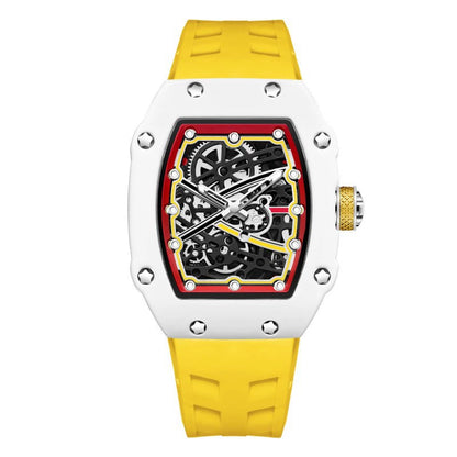 Men’s Ultra-Thin Barrel-Shaped Quartz Watch – Luminous Fashion Timepiece