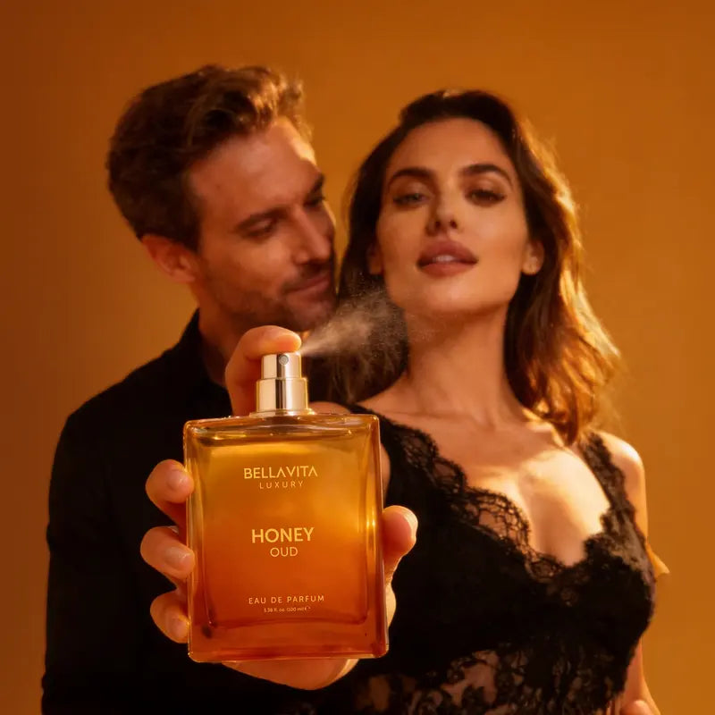 Bella Vita Luxury's Honey Oud | Eau de Parfum 100ml (3.4 fl oz) | Patchouli, Vanilla, Bergamot | Floral & Spicy | Made with Clean & Vegan Essentials Oils | Cruelty Free Fragrance Perfume