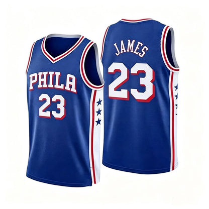 Unisex Basketball #23 James Philadelphia Team Swingman Jersey - Icon Edition - Royal