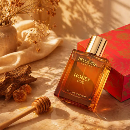 Bella Vita Luxury's Honey Oud | Eau de Parfum 100ml (3.4 fl oz) | Patchouli, Vanilla, Bergamot | Floral & Spicy | Made with Clean & Vegan Essentials Oils | Cruelty Free Fragrance Perfume