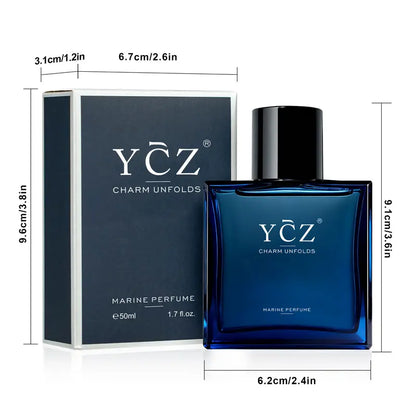 [YCZ] Midnight Marine Eau de Parfum 1.7oz | Aromatic Marine Fragrance for Men, Magnetic & Sensual, Long-Lasting for Dates and Everyday Wear, Inspired by the Effortless Attraction That Naturally Draws People Closer