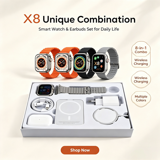 X8  Smart Watch Gift Wireless Charger Unique Combination Smartwatch